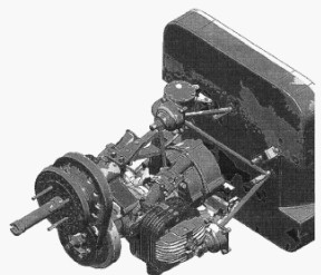 Diseño CAD 3D del motor de dos cilindros