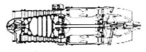 Atar 101A, cross-section