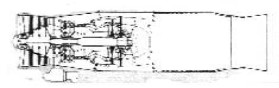 Snecma M88, with afterburner, cross-section