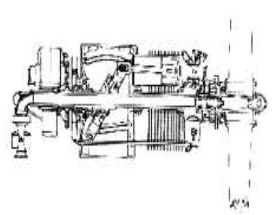 Section diagram of the 5-cylinder Statax engine