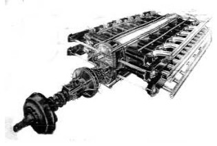 9350 cu in. Studebaker engine