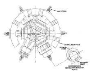 Schematic drawing of the engine