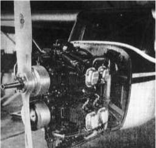 Installation with the two Continental engines