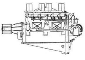 Motor Thomas 890, dibujo lateral izquierda