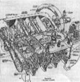 Drawing of the Toledo-Pope engine converted by John Taylor