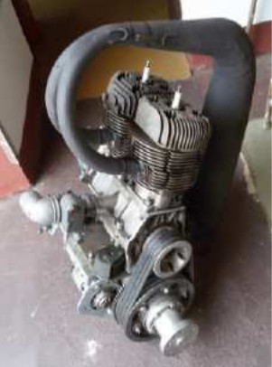 Motor Trabant con reductora de correas multiples