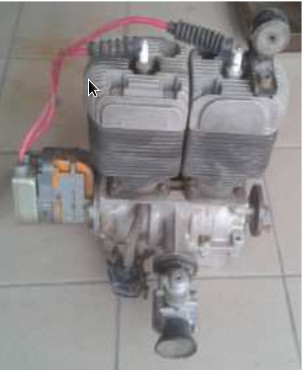Motor Trabant bicilindrico con magneto