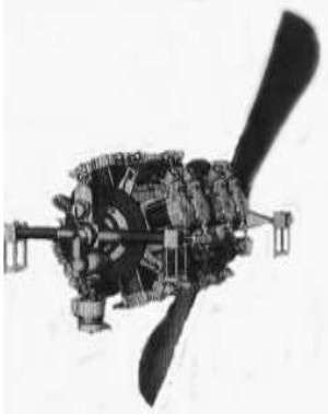 Aspecto del motor de 16 cilindros de Trebert