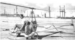 Adams and Wilson helicopter with a Triumph engine