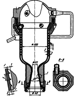 Diagram of a Tsiolkovsky rocket engine, early period, Fig. 3