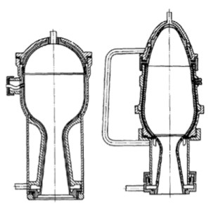 Diagram of a Tsiolkovsky rocket engine, early period, Fig. 4