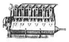 Motor 1-6 de la Union Gas Engine Company, vista lateral derecha