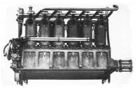 Motor 2-6 de la Union Gas Engine Company, vista lateral izquierda