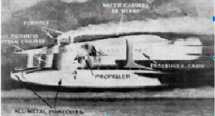 Drawing of the steam-powered passenger airplane