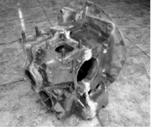 Cylinder block cut and welded for a VW Half