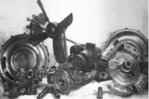 Toroidal engine taken apart