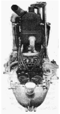 100 CV engine, enlarged rear view