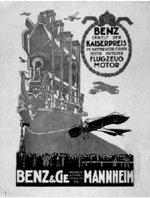 Cartel de Benz para el Kaiser Priz