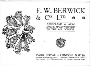 Ad from Berwick's time (Le Rhone Lic.)