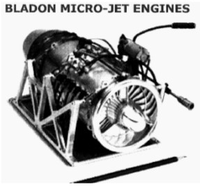 Picture of the small Bladon turbojet