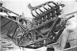 Original engine bed of the Rohrbach