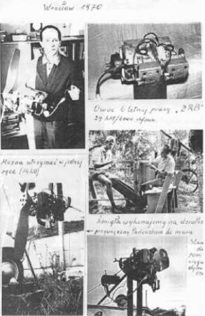 Set of photos and notes of Borzecki himself