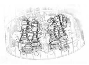The eight first-stage engines
