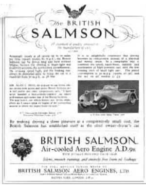 British Salmson - Anuncio del 1935