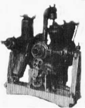 Rather unclear view of the 10-cylinder engine
