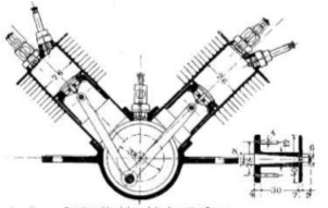 Brown - V-engine cross-section