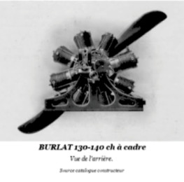 Burlat 130-140 CV engine with propeller