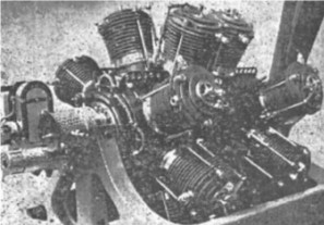 Burlat 16-cylinder with propeller
