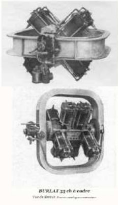 Burlat, two images of the 35CV engine