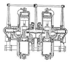 Burlat 8-cylinder engine