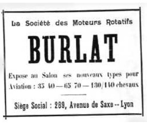 Burlat - Ad from that time