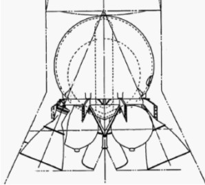 Clúster de 4 motores AJ-10-133 de sistema Apollo