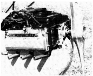 Chevrolet Corvair car engine on a J-3