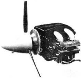 The Continental/Honda engine with propeller