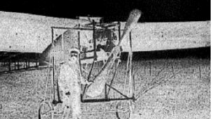 H. Epervier next to the aircraft with the Cote engine