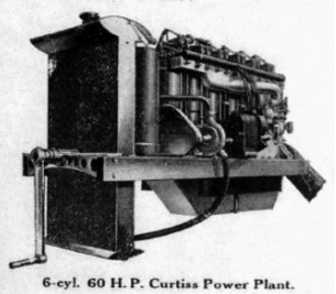 Curtiss  60 hp 6-cylinder engine