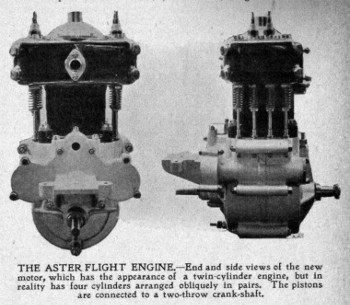 Aster Limited - Foto del motor de 4 cilindros en V
