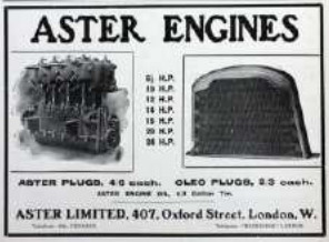 Aster Limited - Anuncio con gama de motores y radiadores
