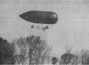 Carelli's airship with wound spring engine