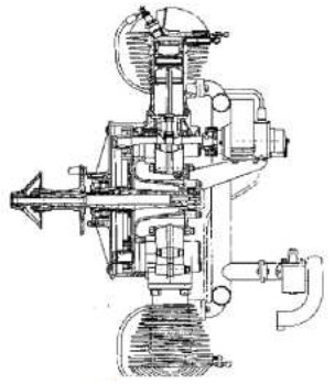 Beuth cross-section. 4 coupled 2-stroke engines