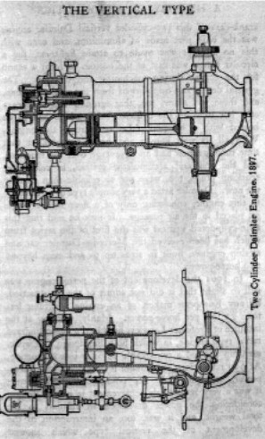 Daimler de dos cilindros verticales