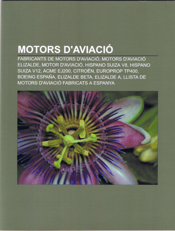 Portada del pequeño libro "Motors d'aviació"